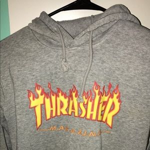 grey thrasher hoodie never been worn